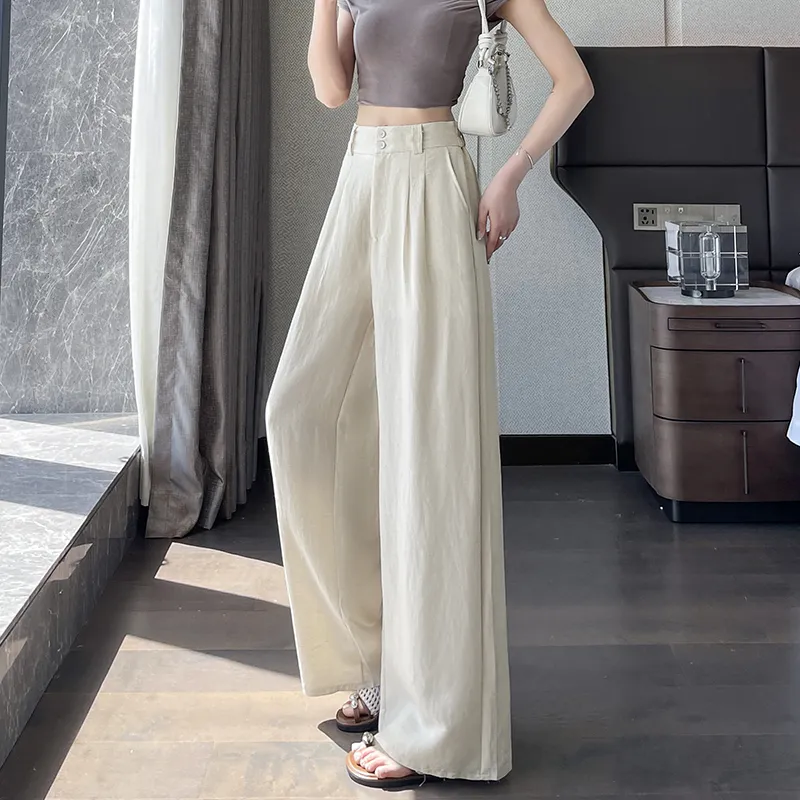 HTHK Casual Pants Women's White/Khaki/Navy Blue-21