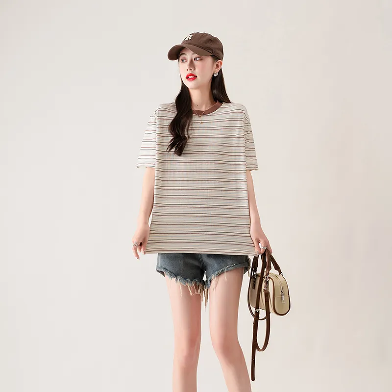 HTHK T Shirts Women's Apricot-5