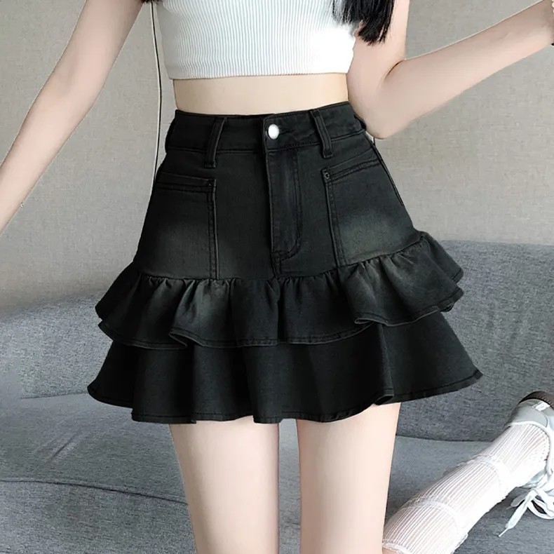 HTHK Denim Short Skirts Women's-8