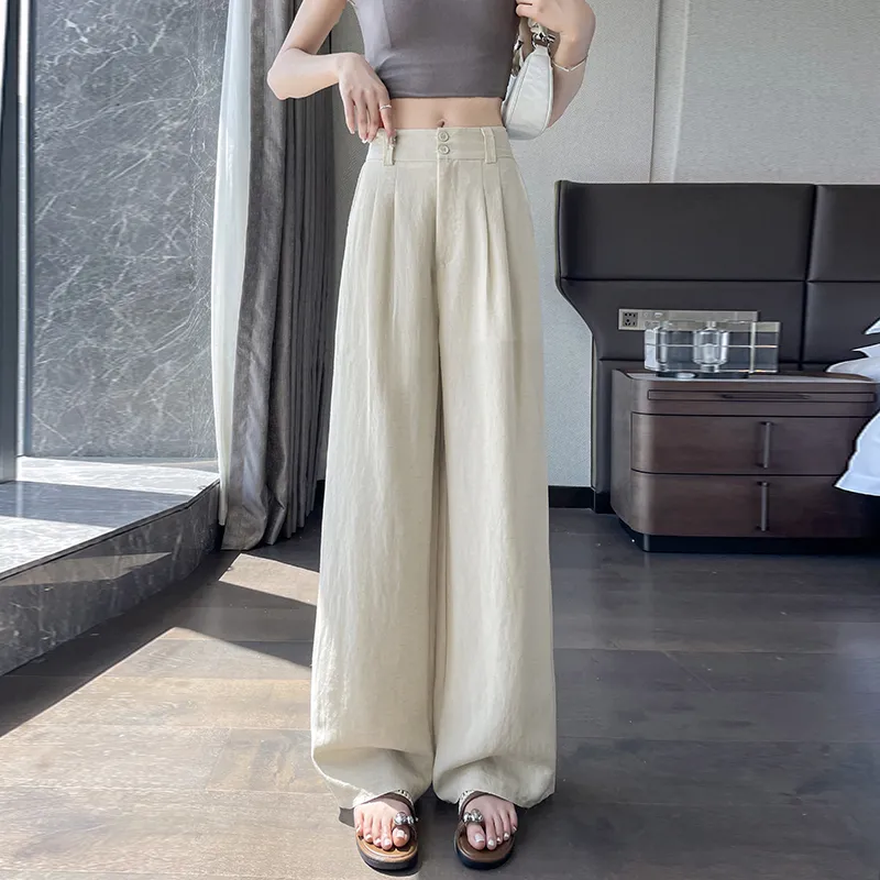 HTHK Casual Pants Women's White/Khaki/Navy Blue-22