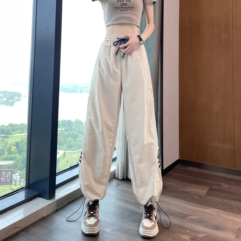 HTHK Casual Pants Women's Black/Ecru/Red-28