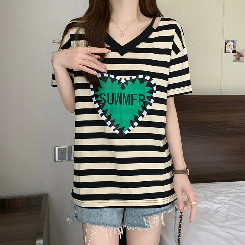 HTHK Drop Shoulder Sleeve T Shirt Women's-4