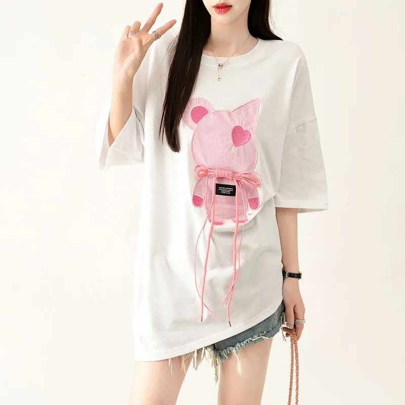 HTHK Drop Shoulder Sleeve T Shirt Women's-7