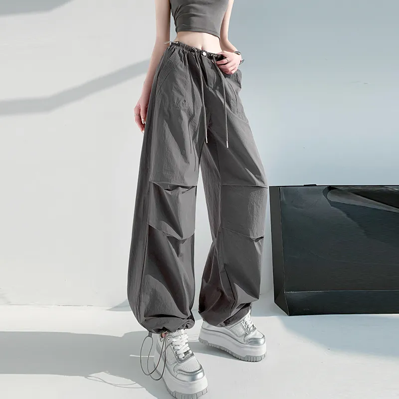 HTHK Casual Pants Women's Black/Gray/Pink/Khaki Green-9
