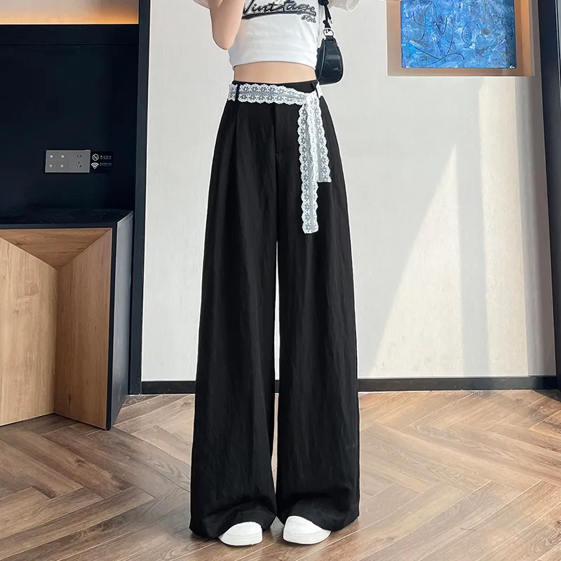 HTHK Casual Pants Women's White/Black/Cream Apricot-31