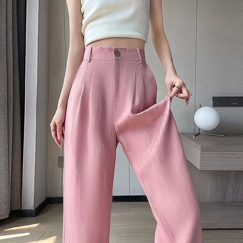 HTHK Casual Pants Women's White/Pink/Black-22