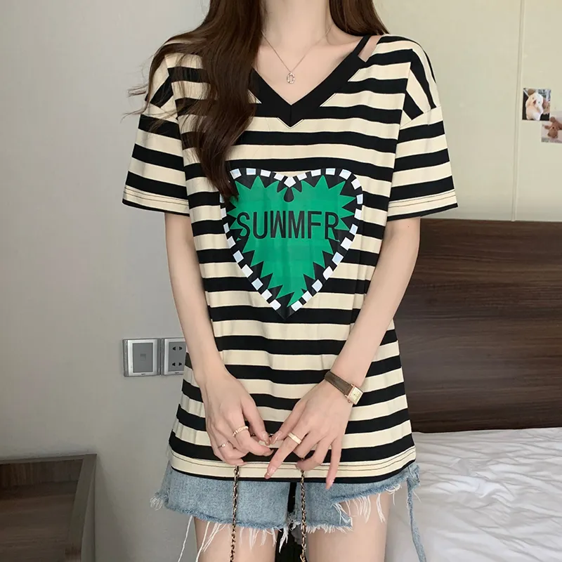 HTHK Drop Shoulder Sleeve T Shirt Women's-3