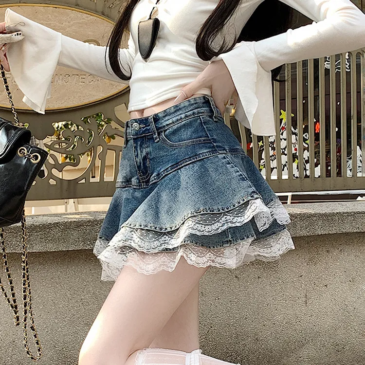 HTHK Denim Short Skirts Women's-8