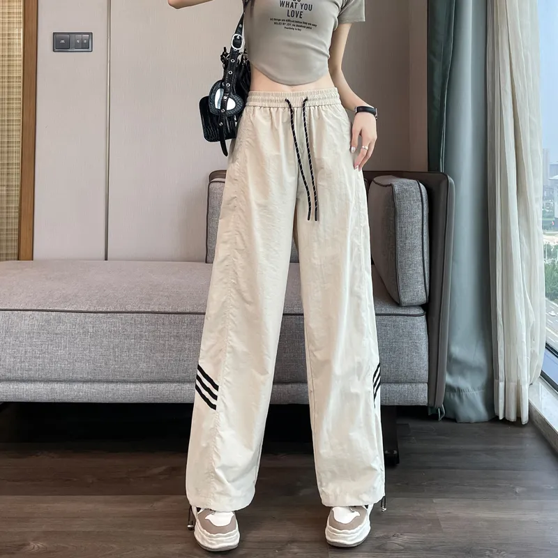 HTHK Casual Pants Women's Black/Ecru/Red-20