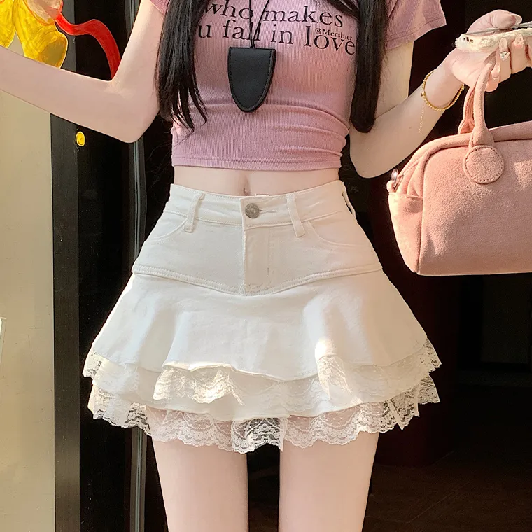 HTHK Denim Short Skirts Women's-2