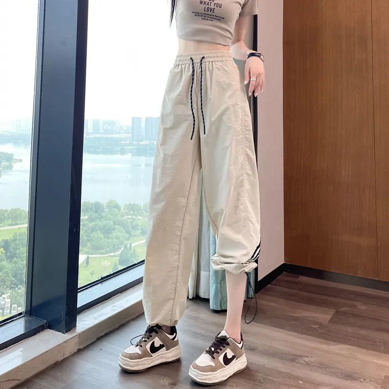 HTHK Casual Pants Women's Black/Ecru/Red-29