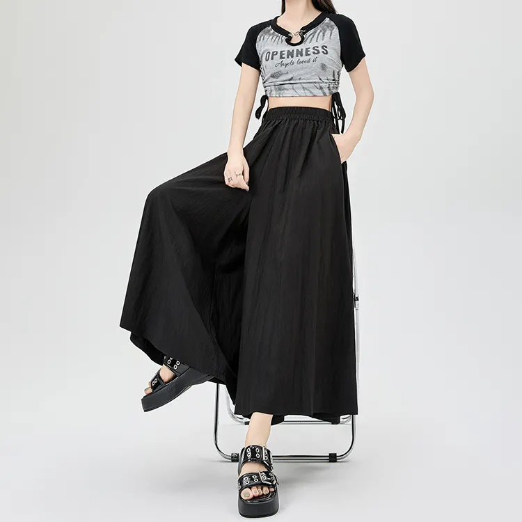HTHK Casual Pants Women's Black/Pink/Khaki/Apricot-2