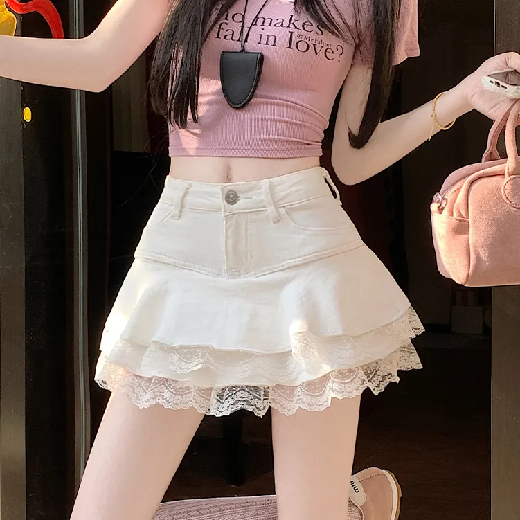 HTHK Denim Short Skirts Women's-3