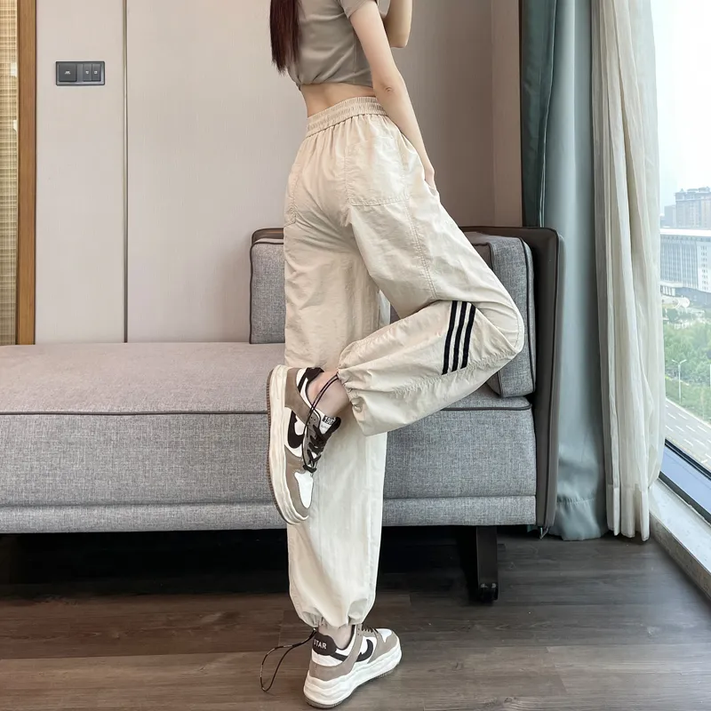 HTHK Casual Pants Women's Black/Ecru/Red-22