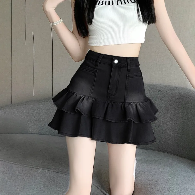 HTHK Denim Short Skirts Women's-6