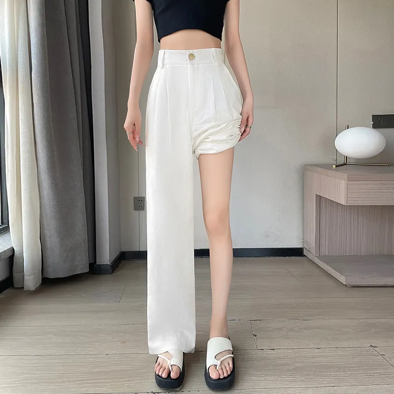 HTHK Casual Pants Women's White/Pink/Black-10