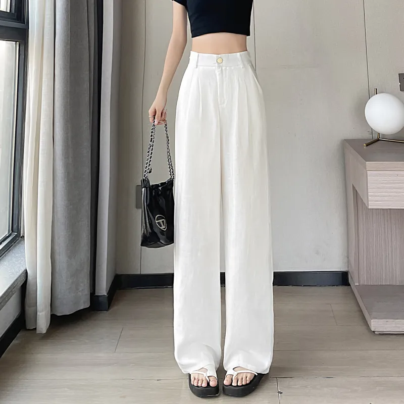 HTHK Casual Pants Women's White/Pink/Black-1