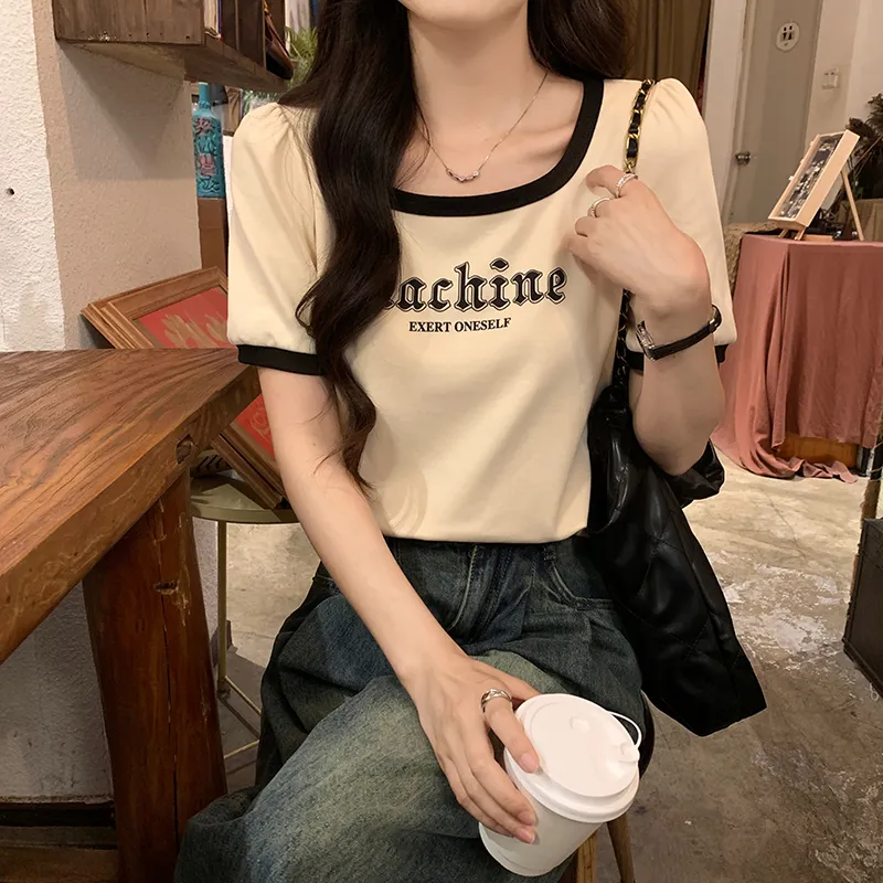 HTHK T Shirts Women's Apricot-4