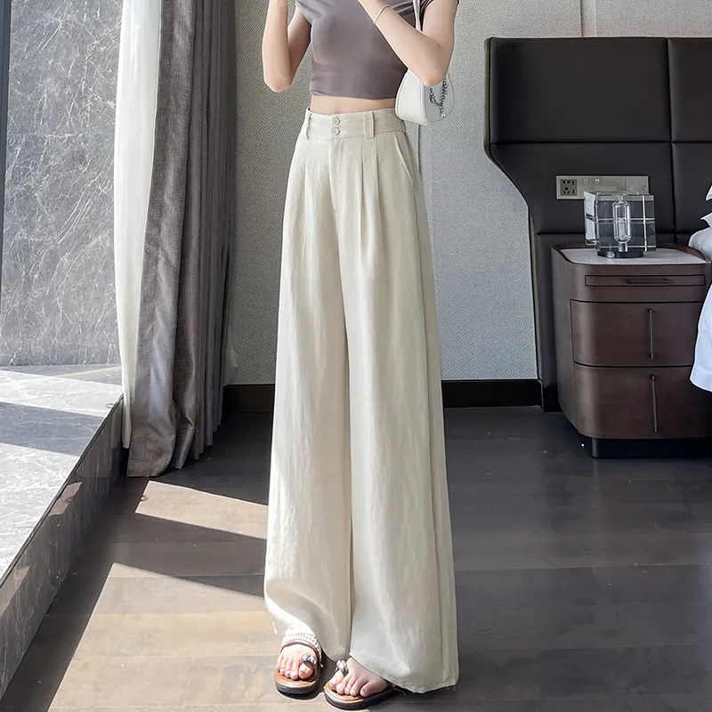 HTHK Casual Pants Women's White/Khaki/Navy Blue-32