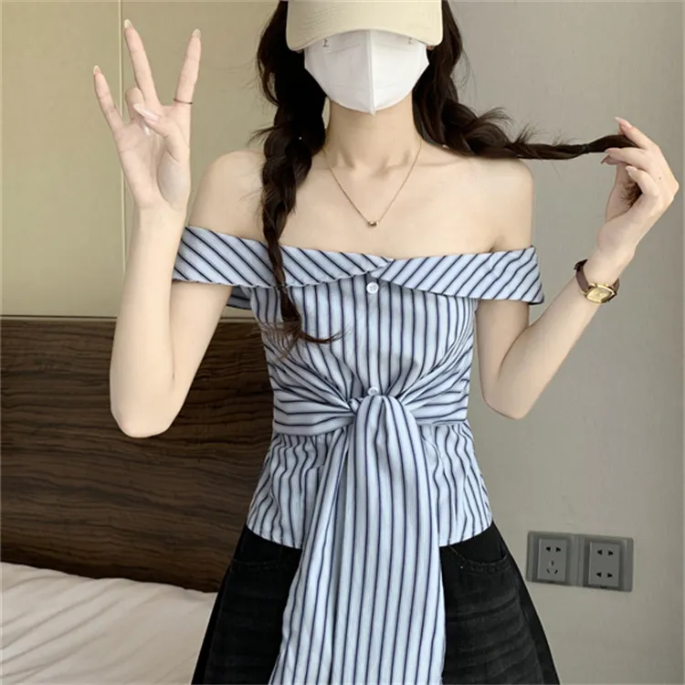 HTHK Strapless Tops Women's Blue-2