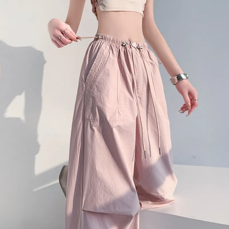 HTHK Casual Pants Women's Black/Gray/Pink/Khaki Green-17
