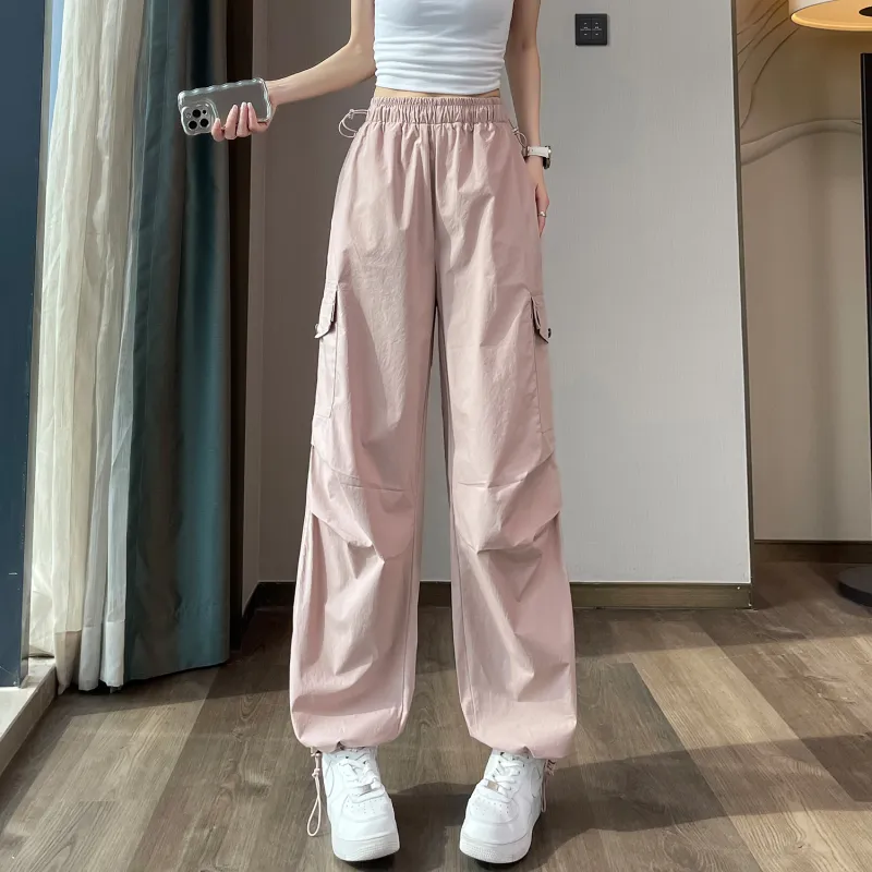 HTHK Casual Pants Women's White/Black/Pink/Khaki-16