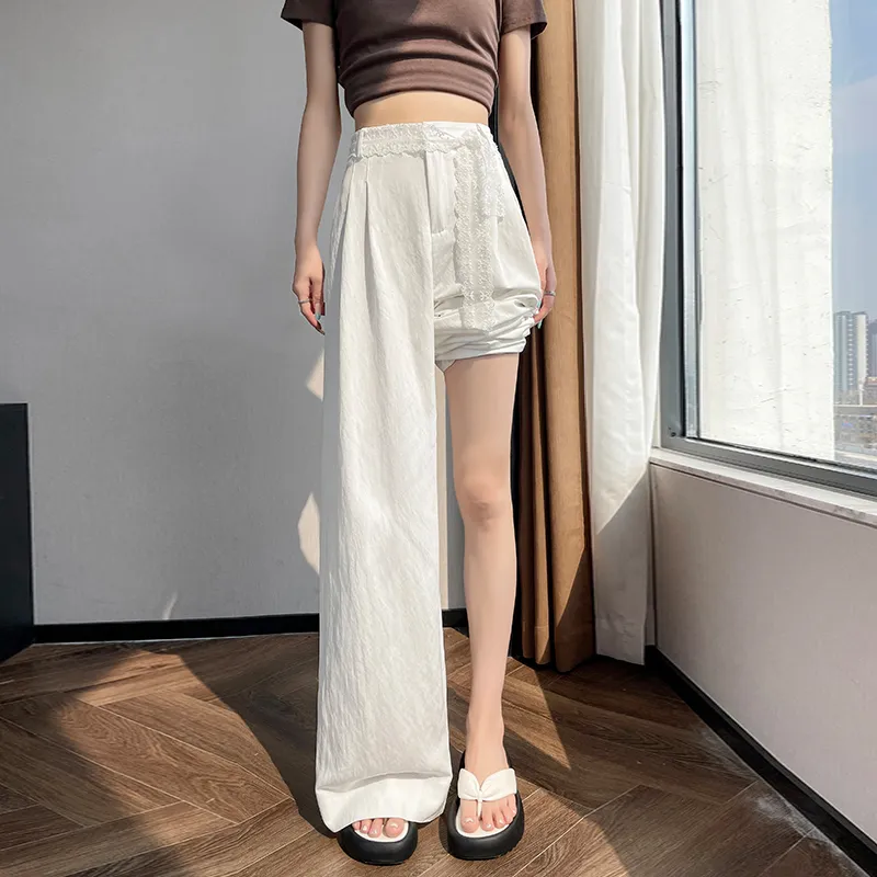 HTHK Casual Pants Women's White/Black/Cream Apricot-14