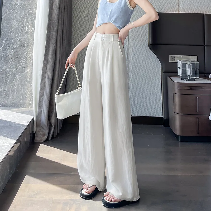 HTHK Casual Pants Women's White/Khaki/Navy Blue-15