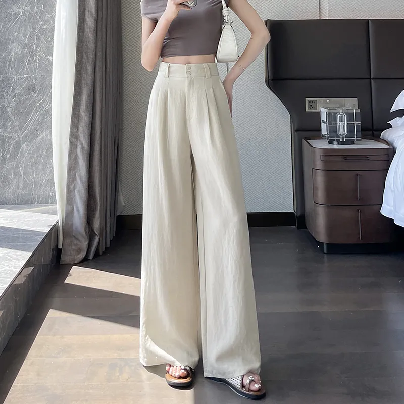 HTHK Casual Pants Women's White/Khaki/Navy Blue-19