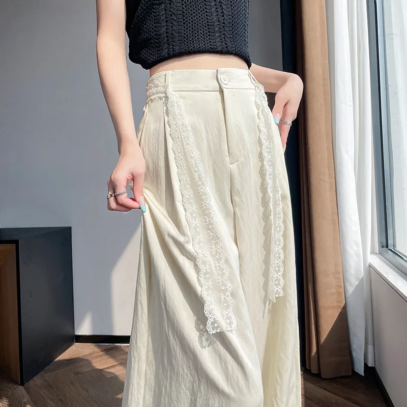 HTHK Casual Pants Women's White/Black/Cream Apricot-47