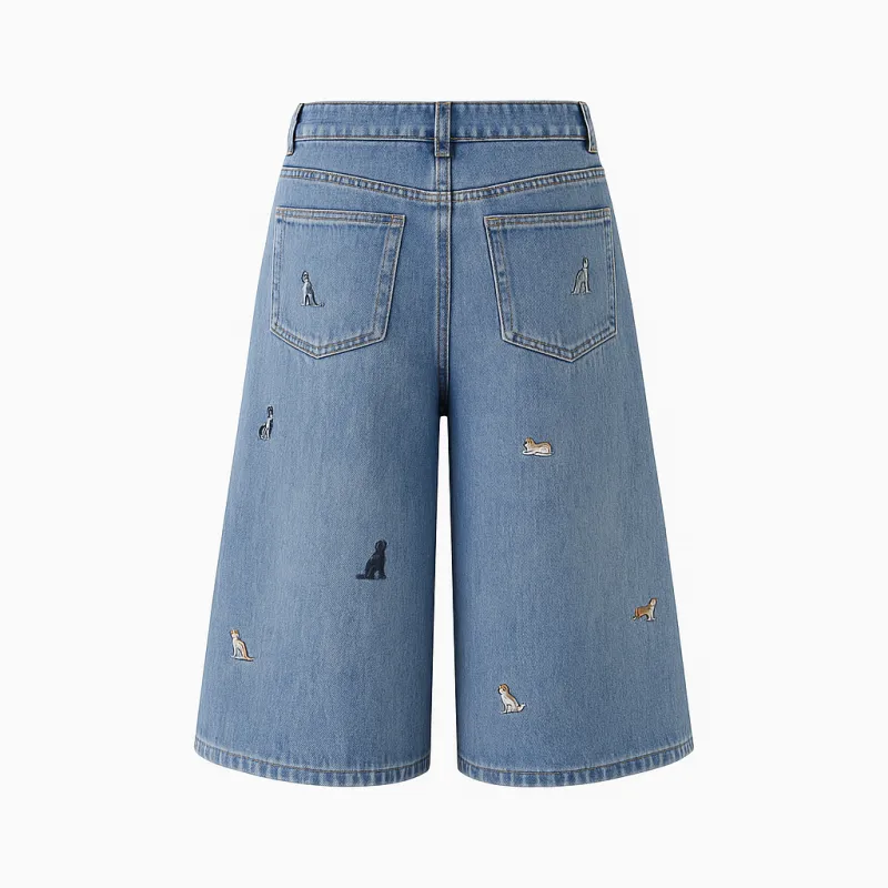 CHANT'2nd Denim Shorts Unisex-4