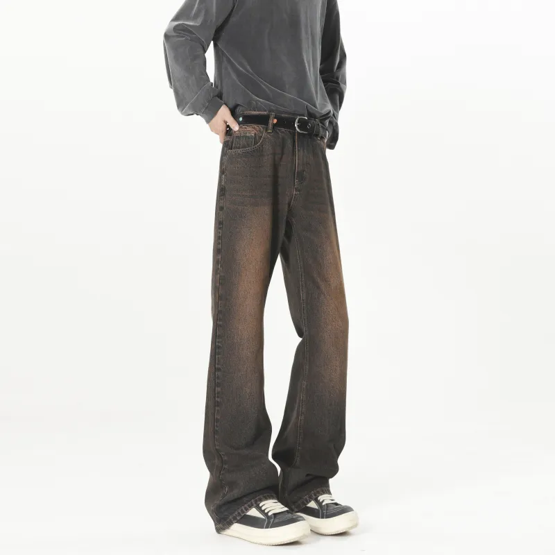 ZIXUN Jeans Unisex Red Mud-6