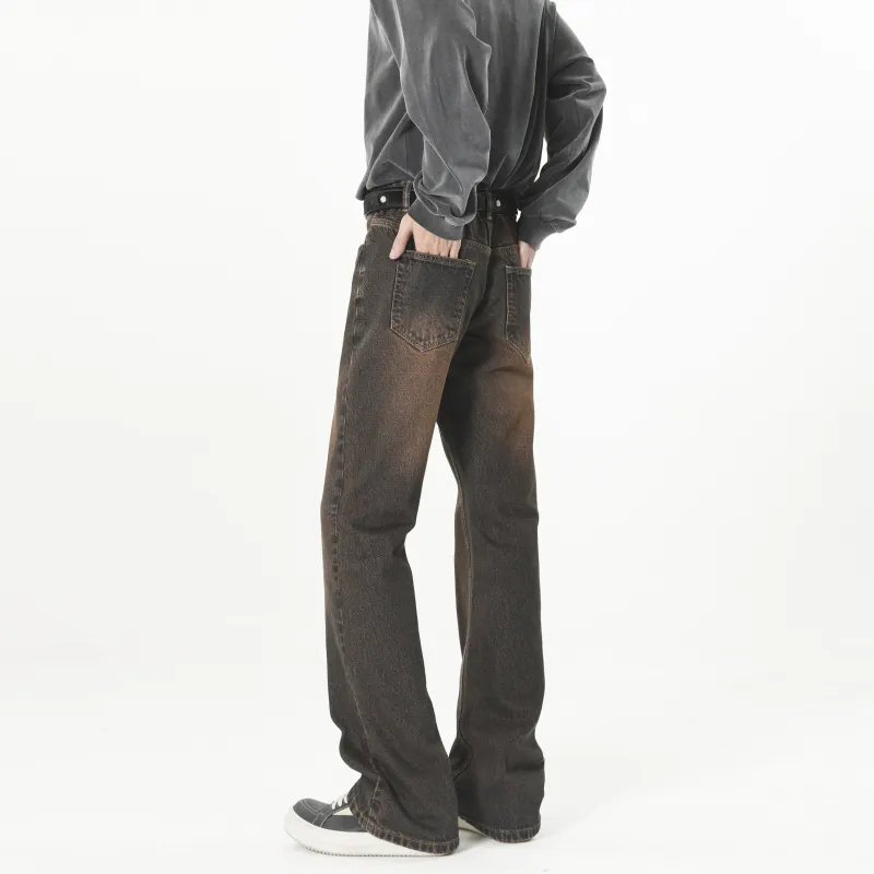 ZIXUN Jeans Unisex Red Mud-5