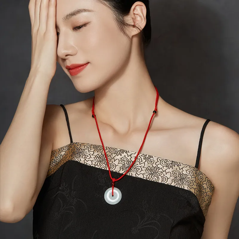 LAOMIAO Glutinous Jade Jadeite Necklaces Unisex-3