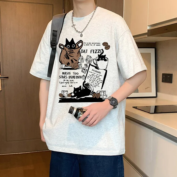 TESTUNG Fashion Minimalist Style T Shirt Men's-4