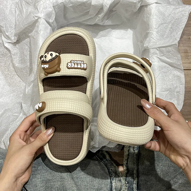 PARK DANCE Rubber Sole Quiet Slide Slippers Women's-5