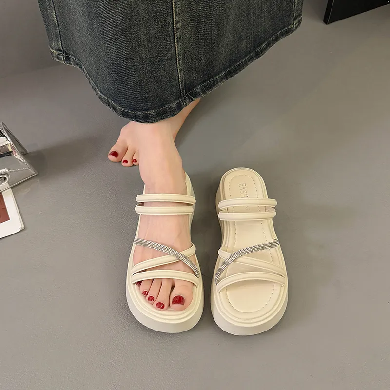 PARK DANCE Rubber Sole Abrasion Resistant Slide Slippers Women's-4