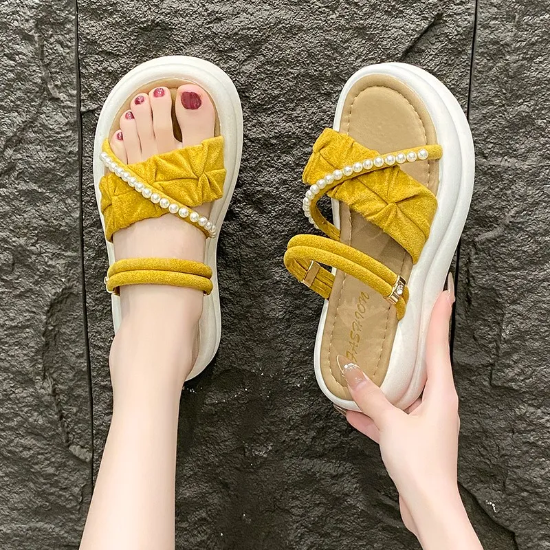 PARK DANCE Rubber Sole Abrasion Resistant Slide Slippers Women's-4