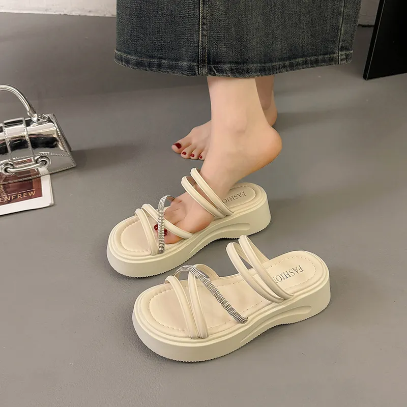 PARK DANCE Rubber Sole Abrasion Resistant Slide Slippers Women's-3