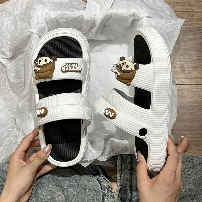 PARK DANCE Rubber Sole Quiet Slide Slippers Women's-1