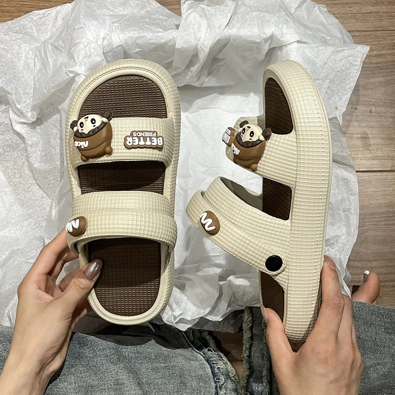 PARK DANCE Rubber Sole Quiet Slide Slippers Women's-6