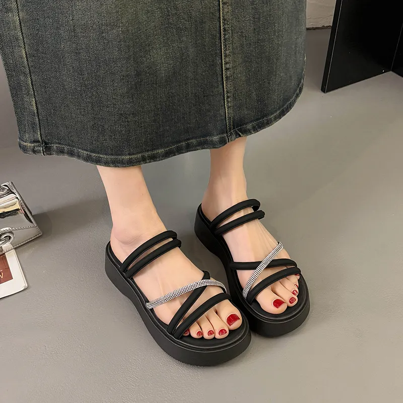 PARK DANCE Rubber Sole Abrasion Resistant Slide Slippers Women's-1