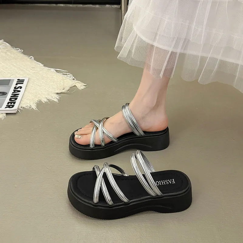 PARK DANCE Rubber Sole Odor Resistant Slide Slippers Women's-6