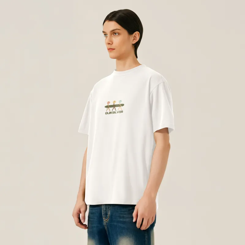 Quiksilver T Shirt Unisex Black White Gray-6