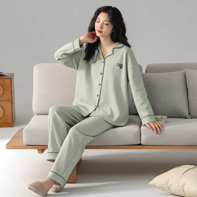 FENTENGCARE Pajama Set Women's Light Green-1