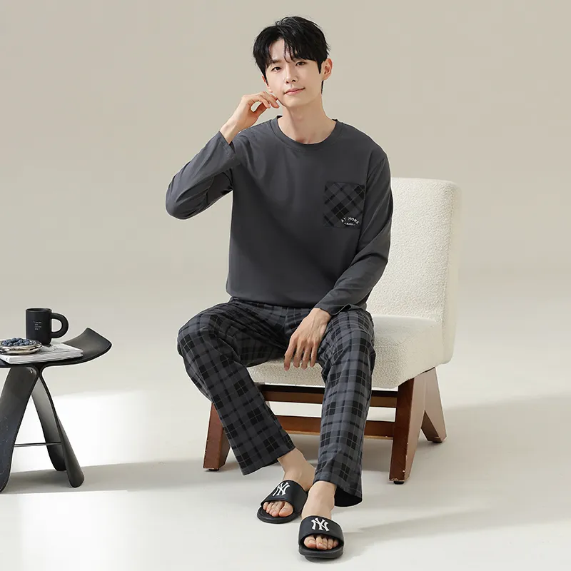 FENTENGCARE Pajama Set Men's Dark Gray-1