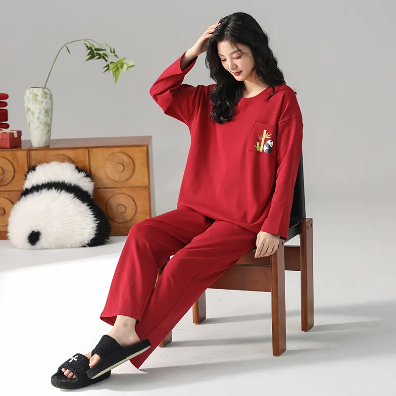 FENTENGCARE Pajama Set Women's Red-1