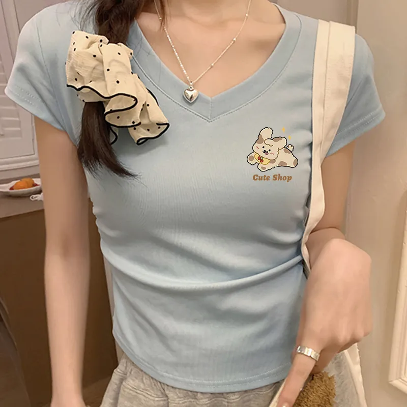 Puppytown Set in Sleeve T Shirt Women's-28