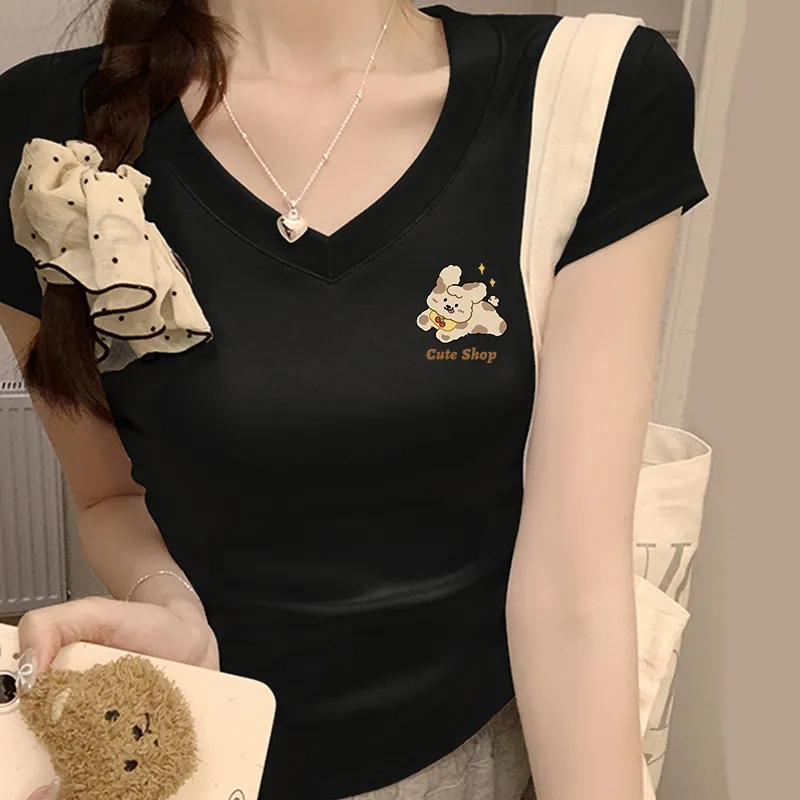 Puppytown Set in Sleeve T Shirt Women's-22