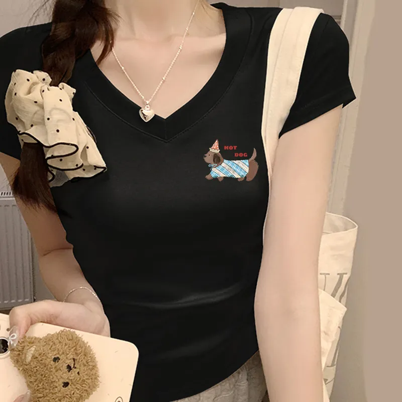Puppytown Set in Sleeve T Shirt Women's-12